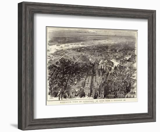 Bird's-Eye View of Liverpool--Framed Giclee Print