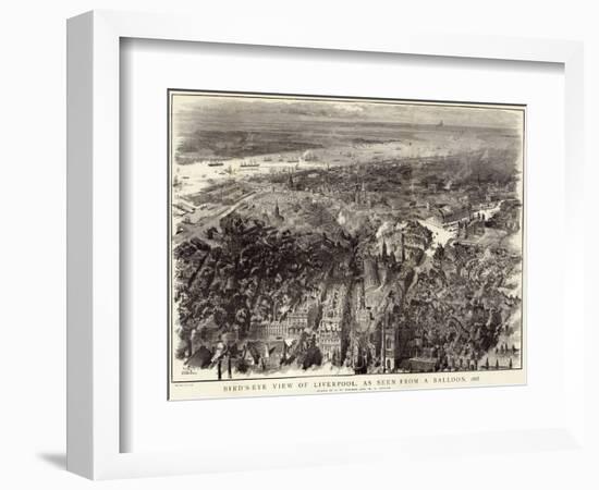 Bird's-Eye View of Liverpool-null-Framed Giclee Print