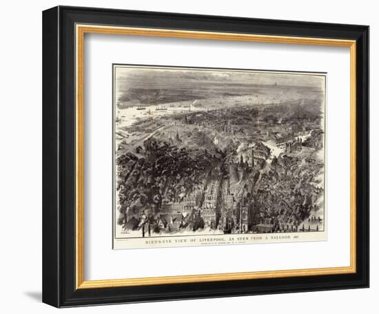 Bird's-Eye View of Liverpool-null-Framed Giclee Print