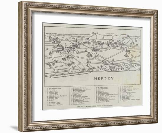Bird'S-Eye View of Liverpool-null-Framed Giclee Print
