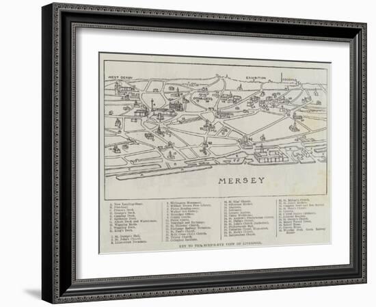 Bird'S-Eye View of Liverpool-null-Framed Giclee Print