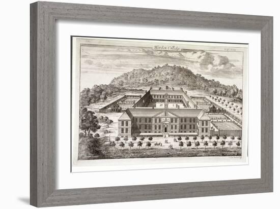 Bird's-Eye View of Morden College, Greenwich, London, C1710-Johannes Kip-Framed Giclee Print