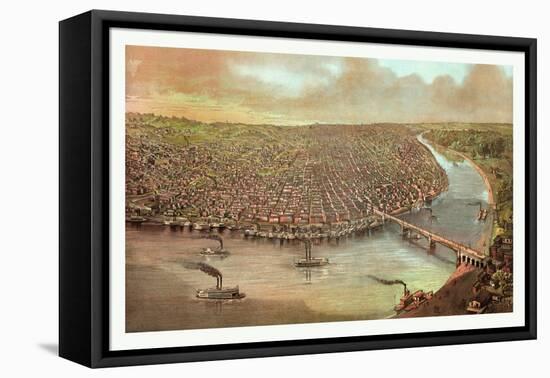 Bird's Eye View of Saint Louis-John Bachmann-Framed Premier Image Canvas