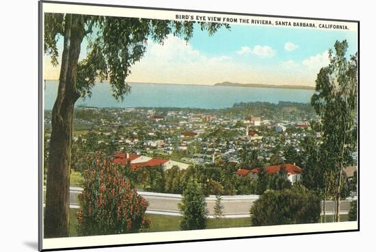 Bird's Eye View of Santa Barbara, California-null-Mounted Art Print