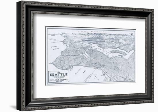 Bird’s Eye View of Seattle, Washington, 1925-Edward C^ Poland-Framed Art Print