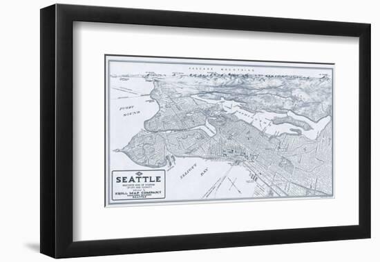 Bird’s Eye View of Seattle, Washington, 1925-Edward C^ Poland-Framed Art Print