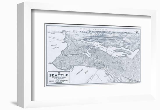 Bird’s Eye View of Seattle, Washington, 1925-Edward C^ Poland-Framed Art Print