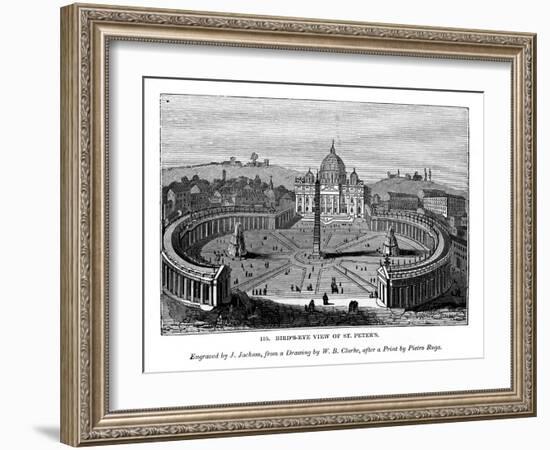 Bird's Eye View of St Peter'S, 1843-J Jackson-Framed Giclee Print