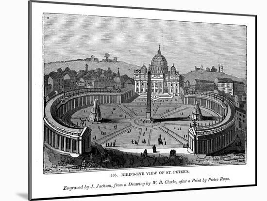 Bird's Eye View of St Peter'S, 1843-J Jackson-Mounted Giclee Print