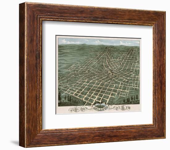 Bird’s Eye View of the City of Atlanta, Georgia, 1871-A^ Ruger-Framed Art Print