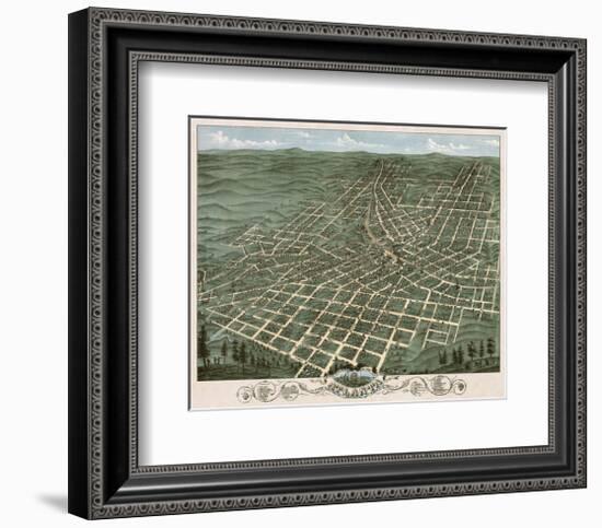 Bird’s Eye View of the City of Atlanta, Georgia, 1871-A^ Ruger-Framed Art Print