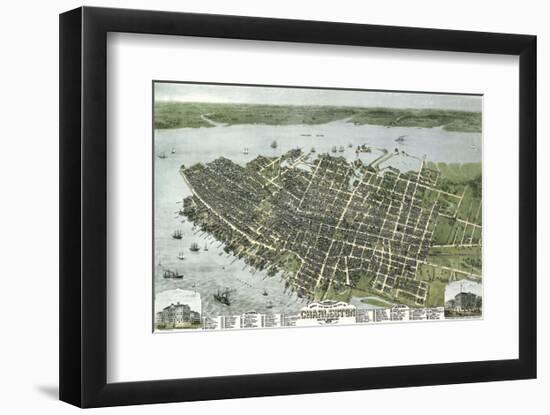 Bird’s Eye View of the City of Charleston, South Carolina, 1872-C^N^ Drie-Framed Art Print