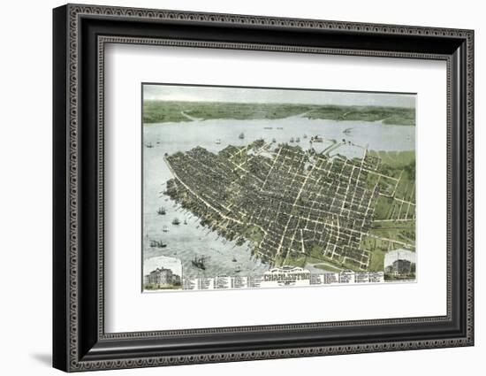 Bird’s Eye View of the City of Charleston, South Carolina, 1872-C^N^ Drie-Framed Art Print