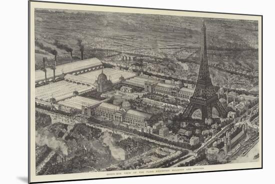 Bird's-Eye View of the Paris Exhibition Buildings and Grounds-null-Mounted Giclee Print