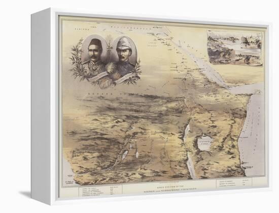 Bird's Eye View of the Soudan and Surrounding Countries-null-Framed Premier Image Canvas