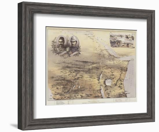 Bird's Eye View of the Soudan and Surrounding Countries-null-Framed Giclee Print