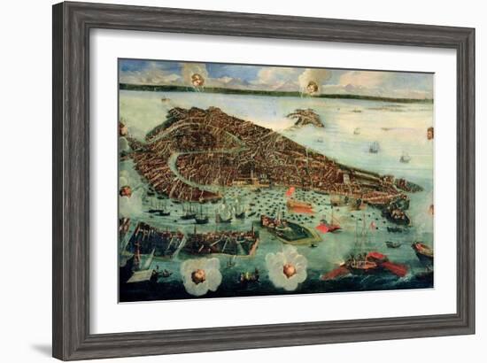 Bird's Eye View of Venice-Joseph Heintz-Framed Giclee Print