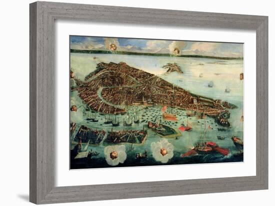 Bird's Eye View of Venice-Joseph Heintz-Framed Giclee Print