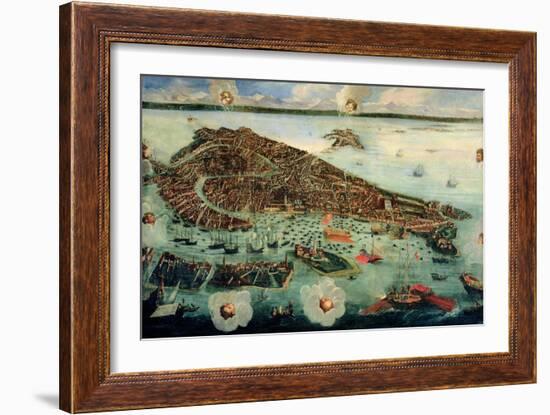 Bird's Eye View of Venice-Joseph Heintz-Framed Giclee Print