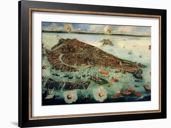 Bird's Eye View of Venice-Joseph Heintz-Framed Giclee Print