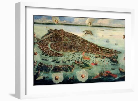 Bird's Eye View of Venice-Joseph Heintz-Framed Giclee Print
