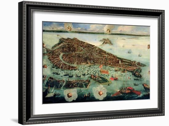 Bird's Eye View of Venice-Joseph Heintz-Framed Giclee Print