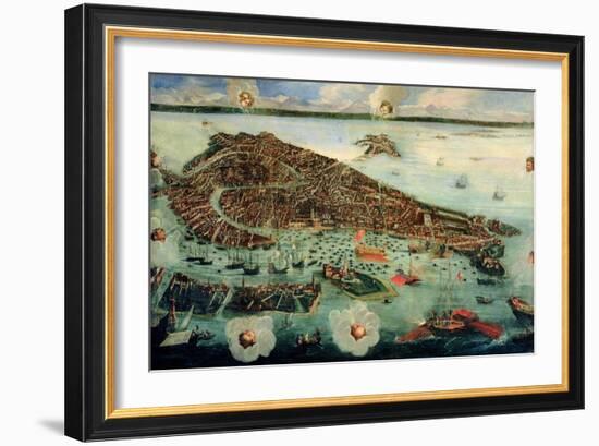 Bird's Eye View of Venice-Joseph Heintz-Framed Giclee Print