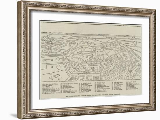 Bird'S-Eye View of Vienna, from Above the Burg-Thor, Looking North-East-null-Framed Giclee Print