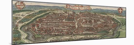 Bird's-Eye View of Vienna from North, 1609-Jacob Hoefnagel-Mounted Giclee Print