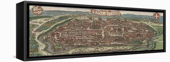 Bird's-Eye View of Vienna from North, 1609-Jacob Hoefnagel-Framed Premier Image Canvas
