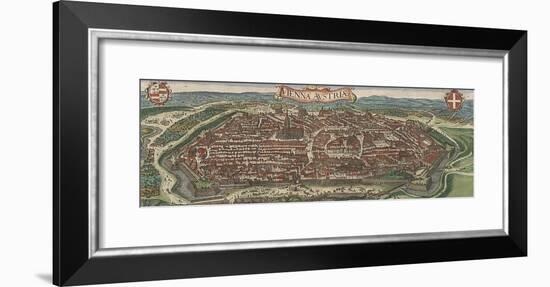 Bird's-Eye View of Vienna from North, 1609-Jacob Hoefnagel-Framed Giclee Print