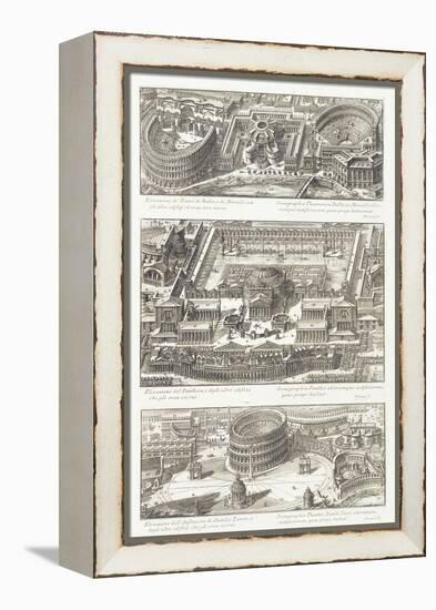 Bird's Eye Views Of: the Balbo and Marcello Theatres-Giovanni Battista Piranesi-Framed Premier Image Canvas