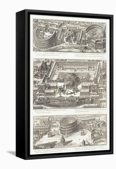 Bird's Eye Views Of: the Balbo and Marcello Theatres-Giovanni Battista Piranesi-Framed Premier Image Canvas