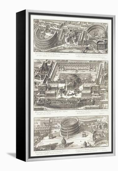 Bird's Eye Views Of: the Balbo and Marcello Theatres-Giovanni Battista Piranesi-Framed Premier Image Canvas