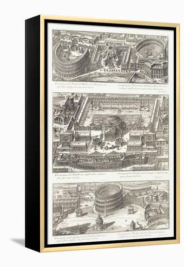 Bird's Eye Views Of: the Balbo and Marcello Theatres-Giovanni Battista Piranesi-Framed Premier Image Canvas