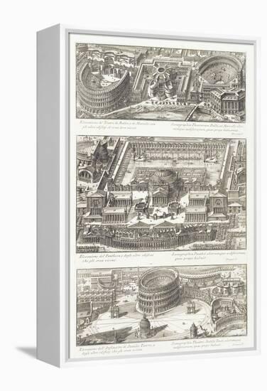 Bird's Eye Views Of: the Balbo and Marcello Theatres-Giovanni Battista Piranesi-Framed Premier Image Canvas