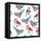 Bird Seamless Pattern-Texturis-Framed Stretched Canvas