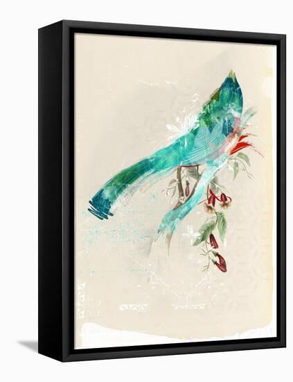 Bird Silhouette, 2017 (Collage on Canvas)-Teis Albers-Framed Premier Image Canvas