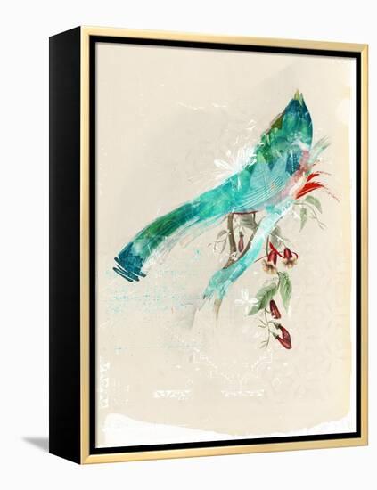 Bird Silhouette, 2017 (Collage on Canvas)-Teis Albers-Framed Premier Image Canvas