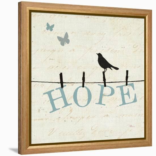 Bird Talk I-Pela Design-Framed Stretched Canvas