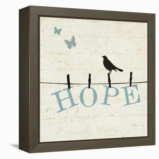 Bird Talk I-Pela Design-Framed Stretched Canvas