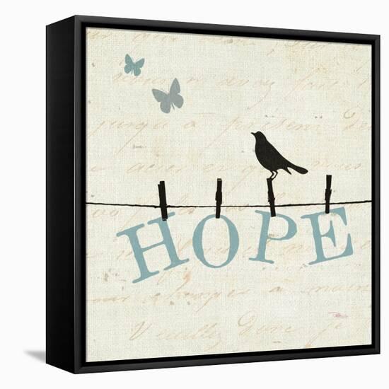 Bird Talk I-Pela Design-Framed Stretched Canvas