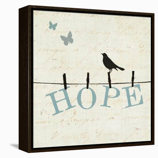 Bird Talk I-Pela Design-Framed Stretched Canvas