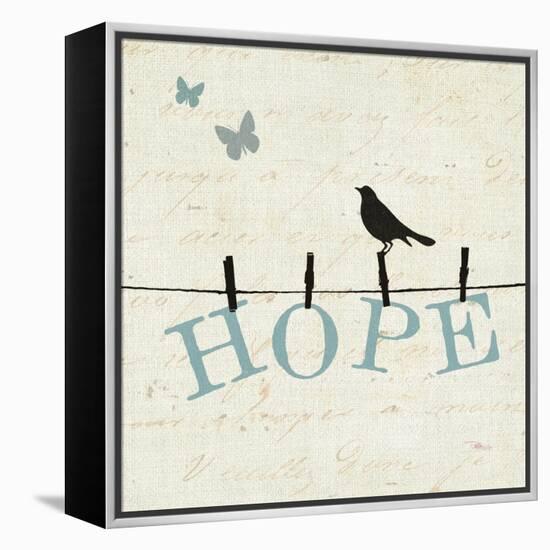 Bird Talk I-Pela Design-Framed Stretched Canvas