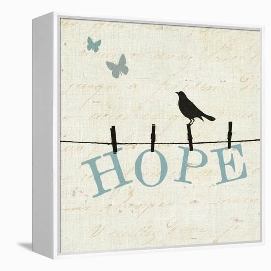 Bird Talk I-Pela Design-Framed Stretched Canvas