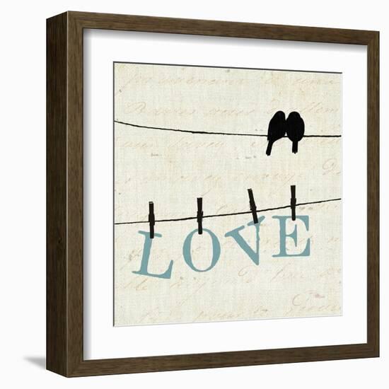 Bird Talk II-Pela Design-Framed Art Print