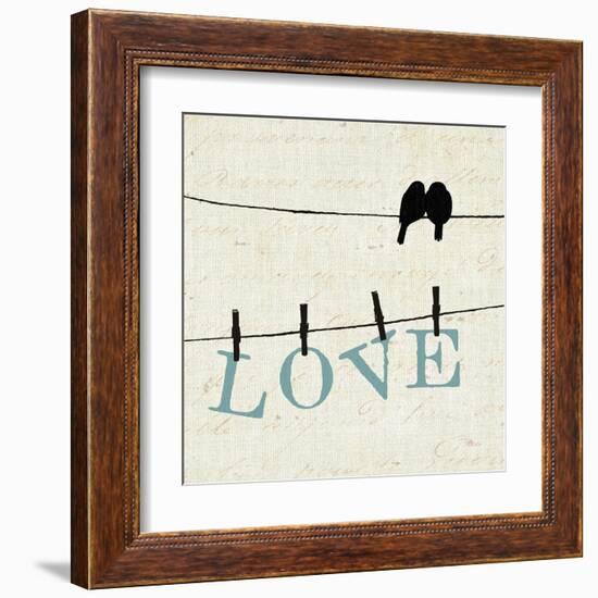 Bird Talk II-Pela Design-Framed Art Print