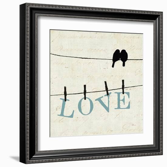 Bird Talk II-Pela Design-Framed Art Print