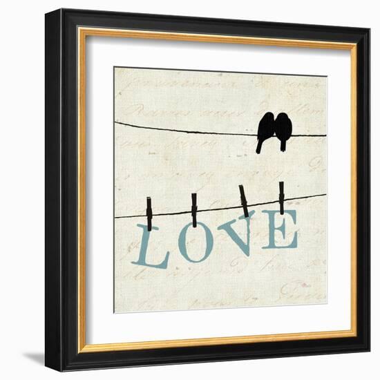 Bird Talk II-Pela Design-Framed Art Print