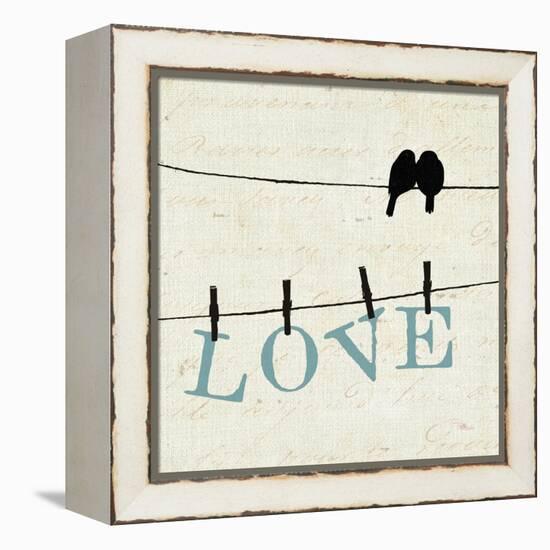 Bird Talk II-Pela Design-Framed Stretched Canvas